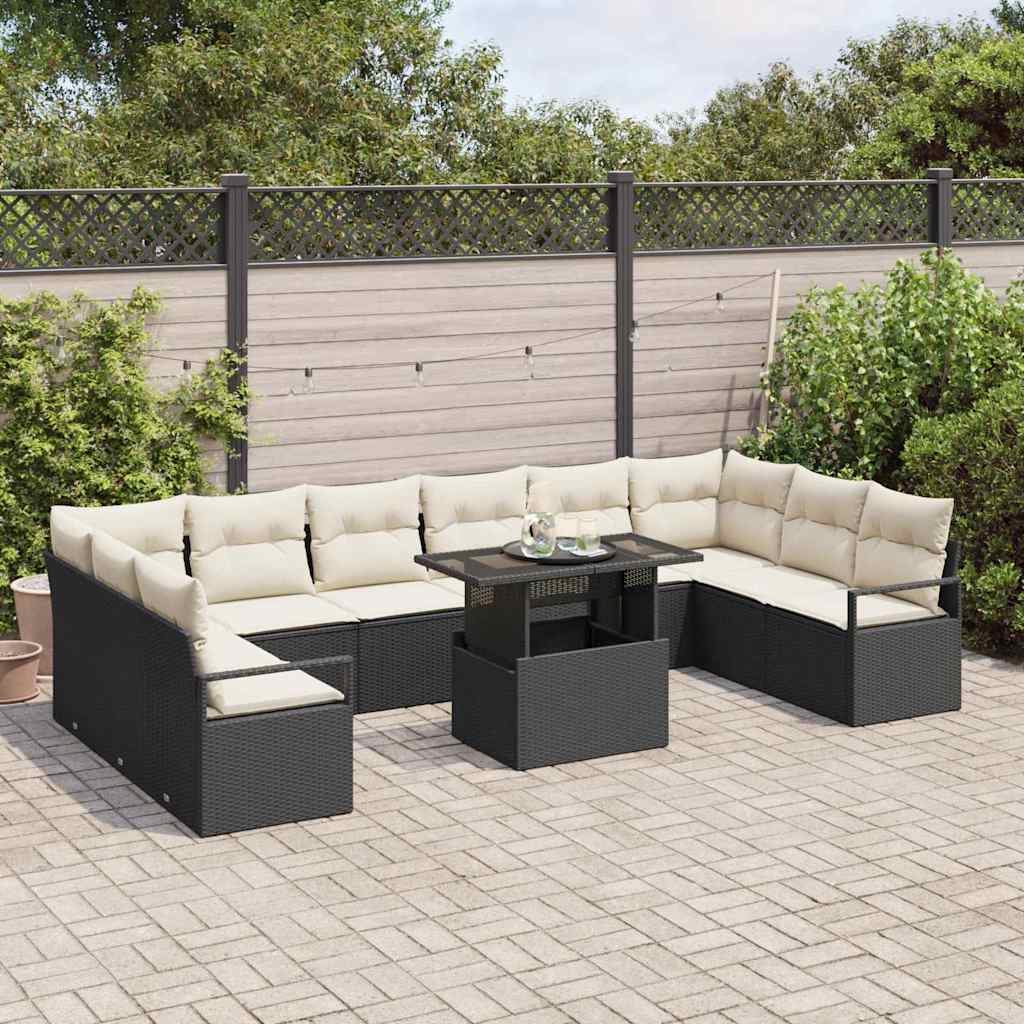 Tuin Sofa Set Met Kussen 11 Pcs Poly Rattan