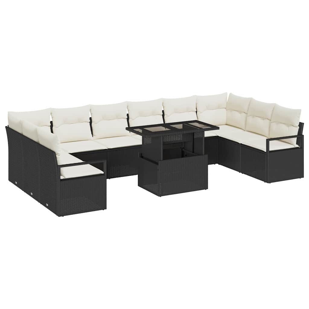 Tuin Sofa Set Met Kussen 11 Pcs Poly Rattan