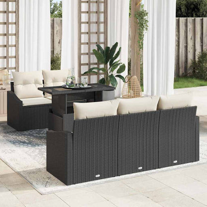 Tuin Sofa Set Met Kussen 6 Pcs Poly Rattan