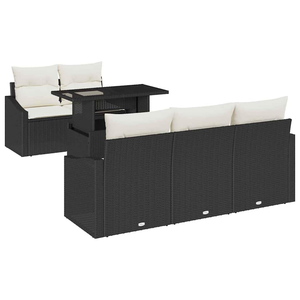 Tuin Sofa Set Met Kussen 6 Pcs Poly Rattan