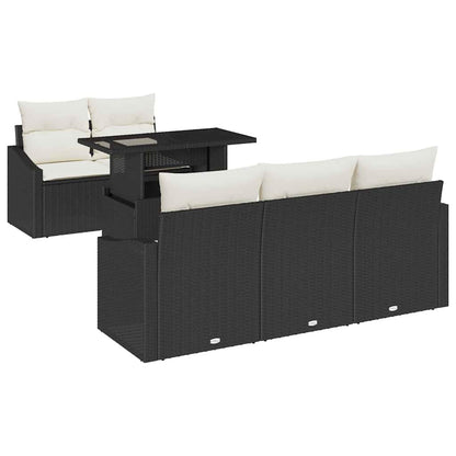 Tuin Sofa Set Met Kussen 6 Pcs Poly Rattan