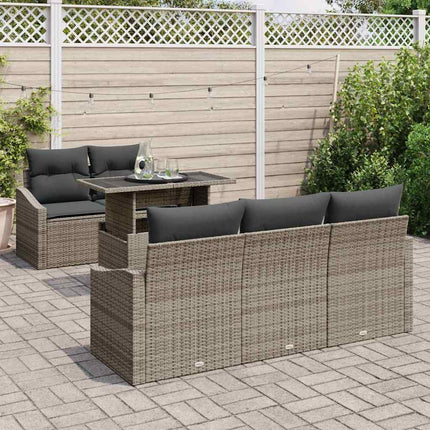 Tuin Sofa Set Met Kussen 6 Pcs Poly Rattan