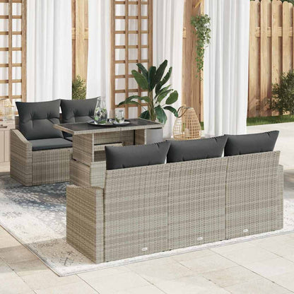 Tuin Sofa Set Met Kussen 6 Pcs Poly Rattan