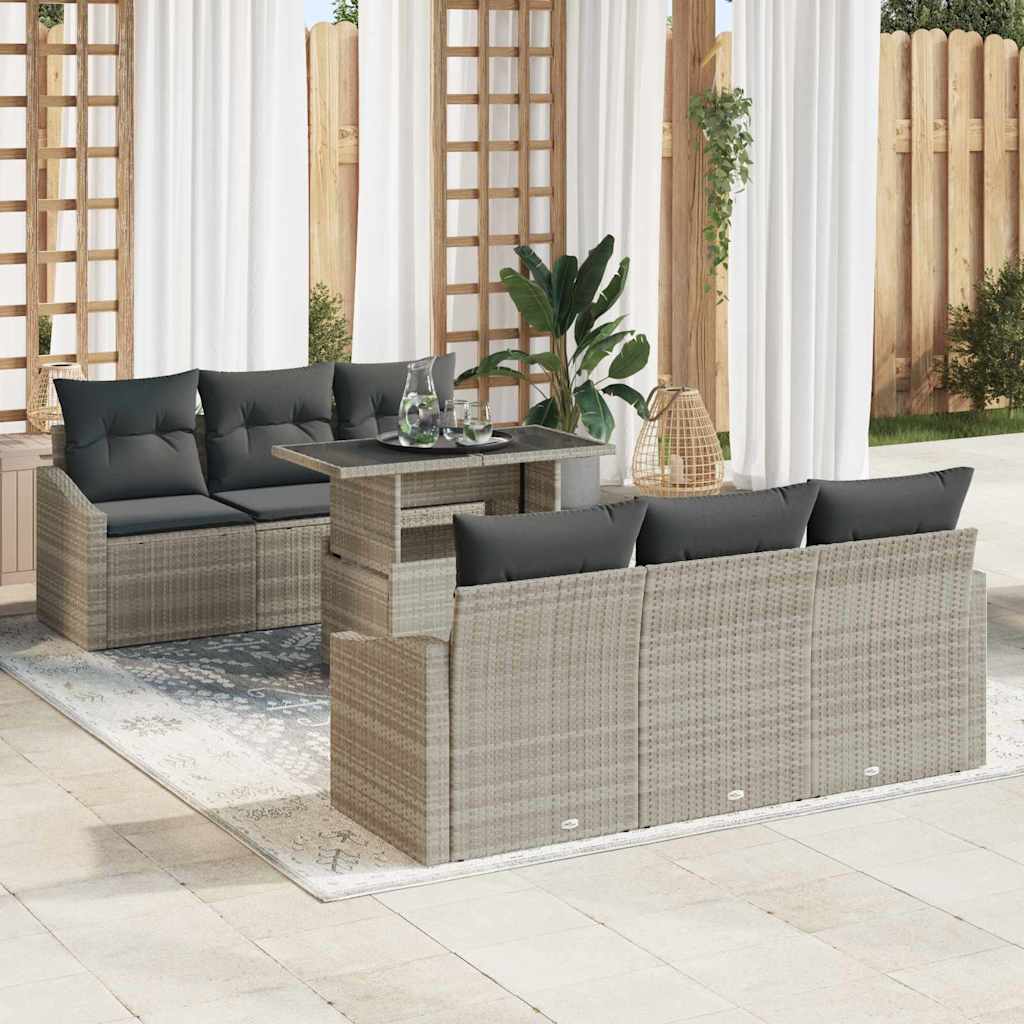 Tuin Sofa Set Met Kussen 7 Pcs 100 X 55 X 73 Cm