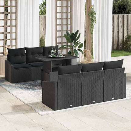 Tuin Sofa Set Met Opslag Met Kussen 7 Pcs Poly Rattan