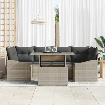 Tuin Sofa Set Met Opslag 7 Pcs Poly Rattan