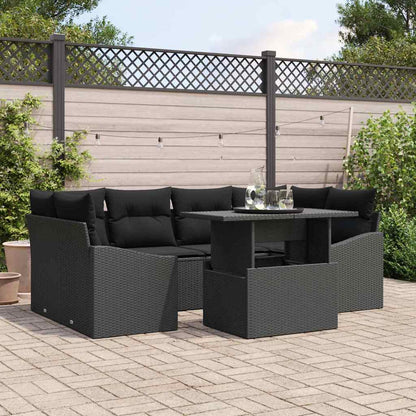 Tuin Sofa Set Met Kussen 7 Pcs Poly Rattan