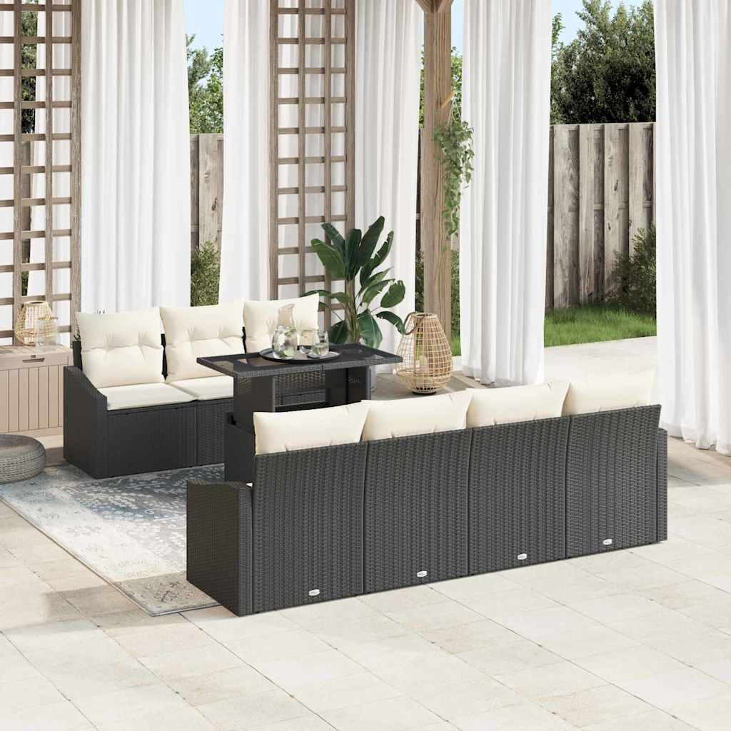 Tuin Sofa Set Met Kussen 8 Pcs Poly Rattan