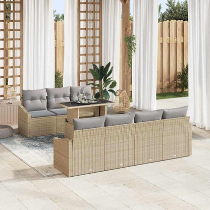 Tuin Sofa Set Met Kussen 8 Pcs Poly Rattan