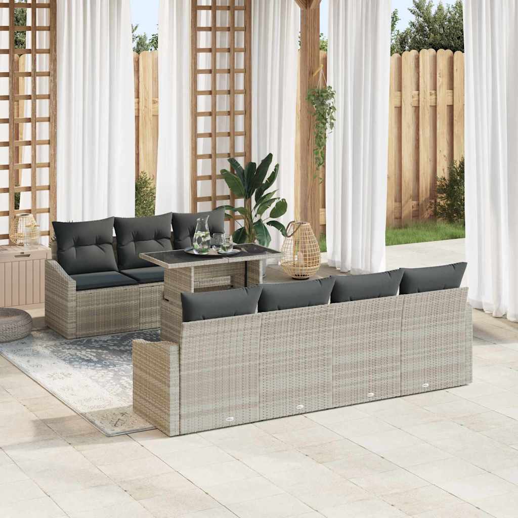 Tuin Sofa Set Met Kussen 8 Pcs Poly Rattan