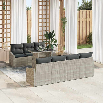 Tuin Sofa Set Met Kussen 8 Pcs Poly Rattan