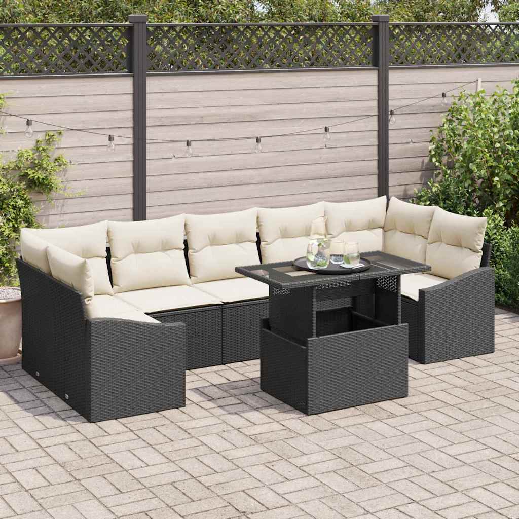 Tuin Sofa Set Met Kussen 8 Pcs Poly Rattan
