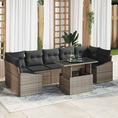 Tuin Sofa Set Met Kussen 8 Pcs Poly Rattan
