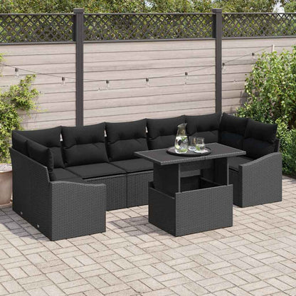 Tuin Sofa Set Met Kussen 8 Pcs Poly Rattan