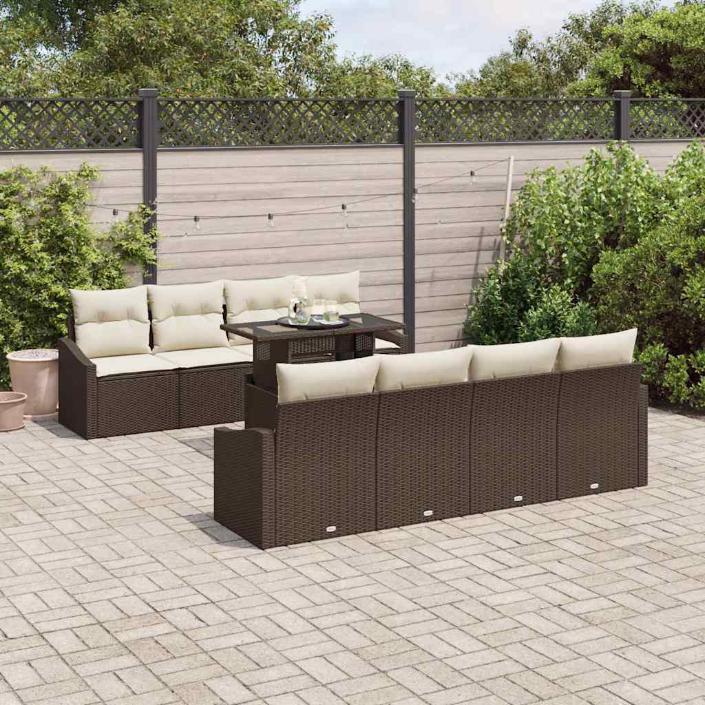 Tuin Sofa Set Met Kussen 7 Pcs Poly Rattan