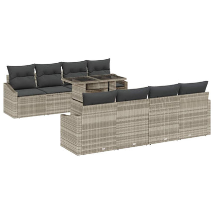 Tuin Sofa Set Met Kussen 7 Pcs Poly Rattan