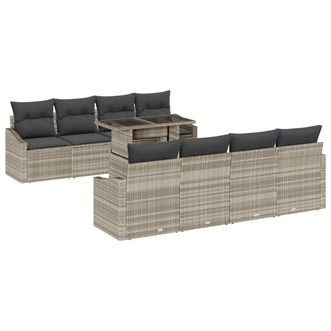 Tuin Sofa Set Met Kussen 7 Pcs Poly Rattan