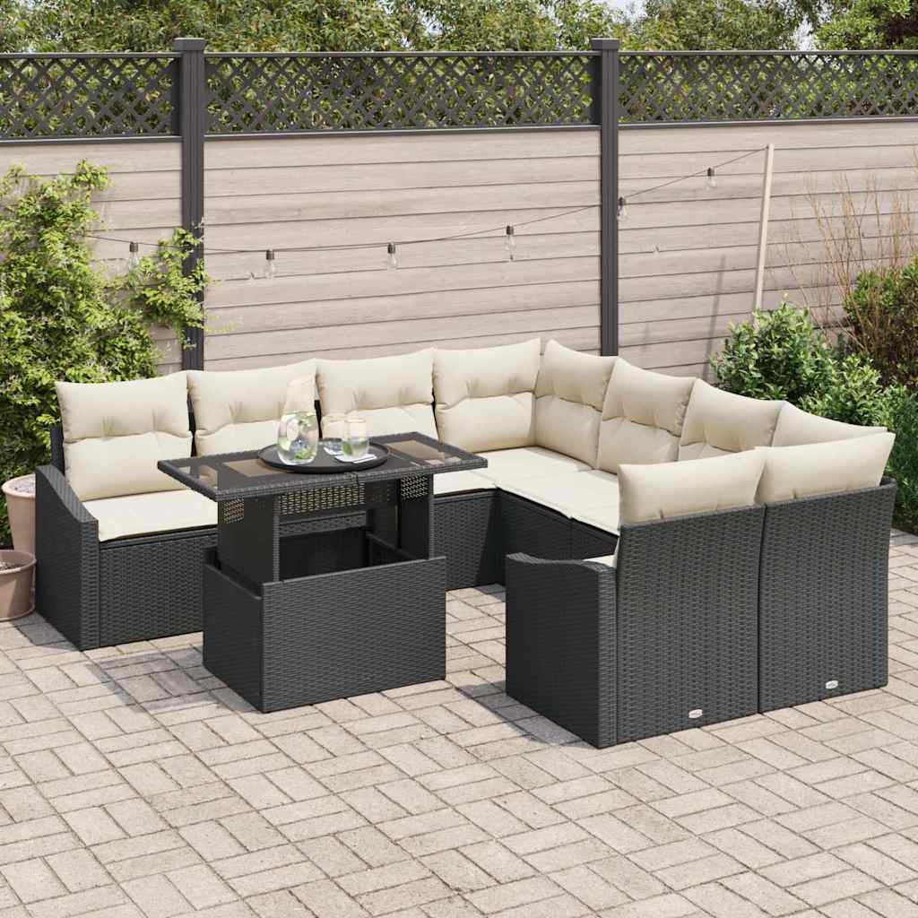 Tuin Sofa Set Met Kussen 9 Pcs Poly Rattan