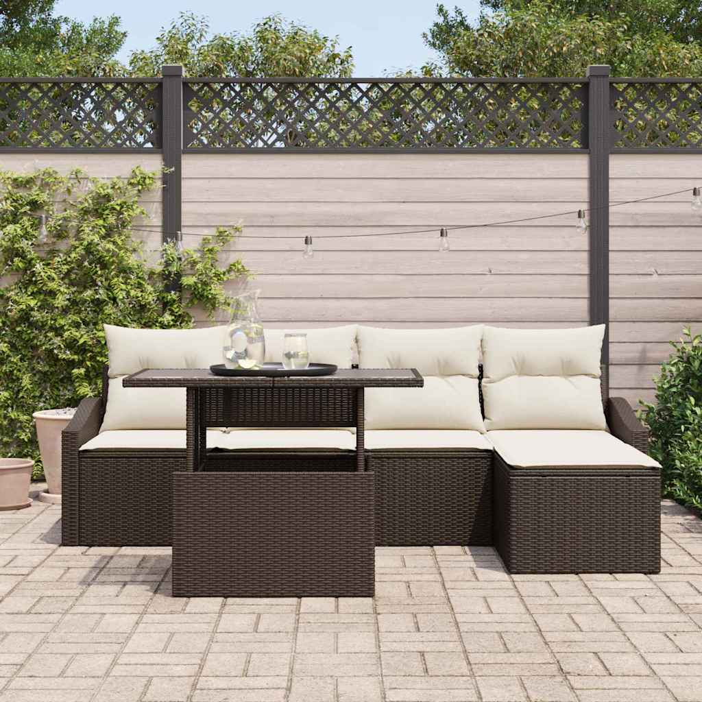 Tuin Sofa Set Met Kussen 6 Pcs