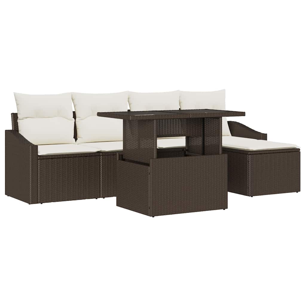 Tuin Sofa Set Met Kussen 6 Pcs