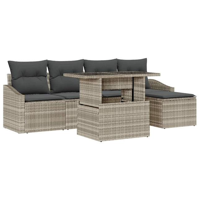 Tuin Sofa Set Met Kussen 6 Pcs