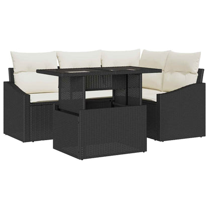 Tuin Sofa Set Met Kussen 5 Pcs Poly Rattan