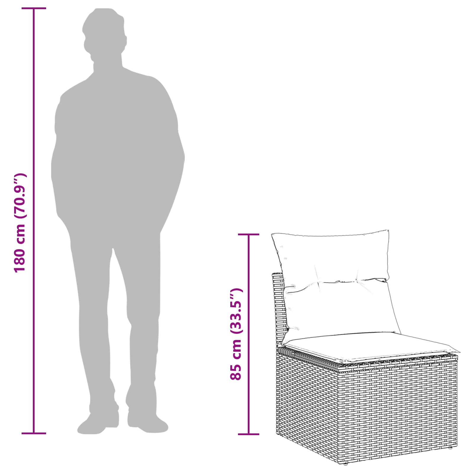 Tuin Sofa Set Met Kussen Met Opslag 6 Pcs