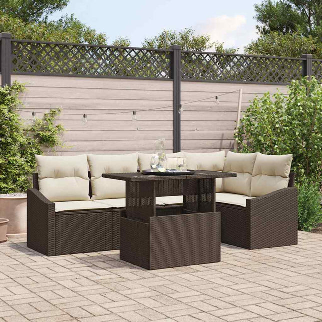 Tuin Sofa Set Met Kussen Met Opslag 6 Pcs