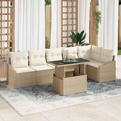 Tuin Sofa Set Met Kussen Met Opslag 7 Pcs