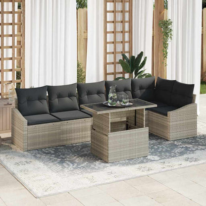 Tuin Sofa Set Met Kussen Met Opslag 7 Pcs