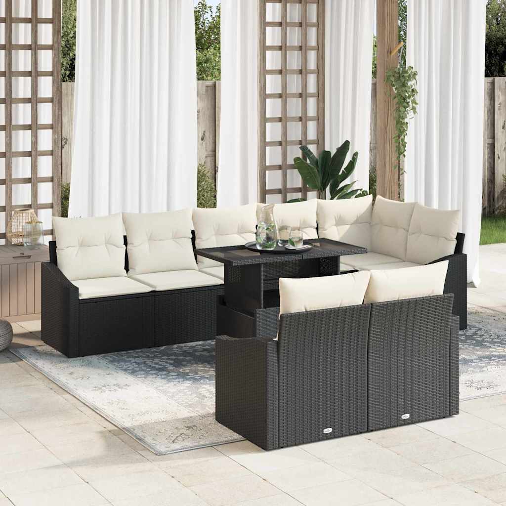 Tuin Sofa Set Met Kussen 9 Pcs Poly Rattan