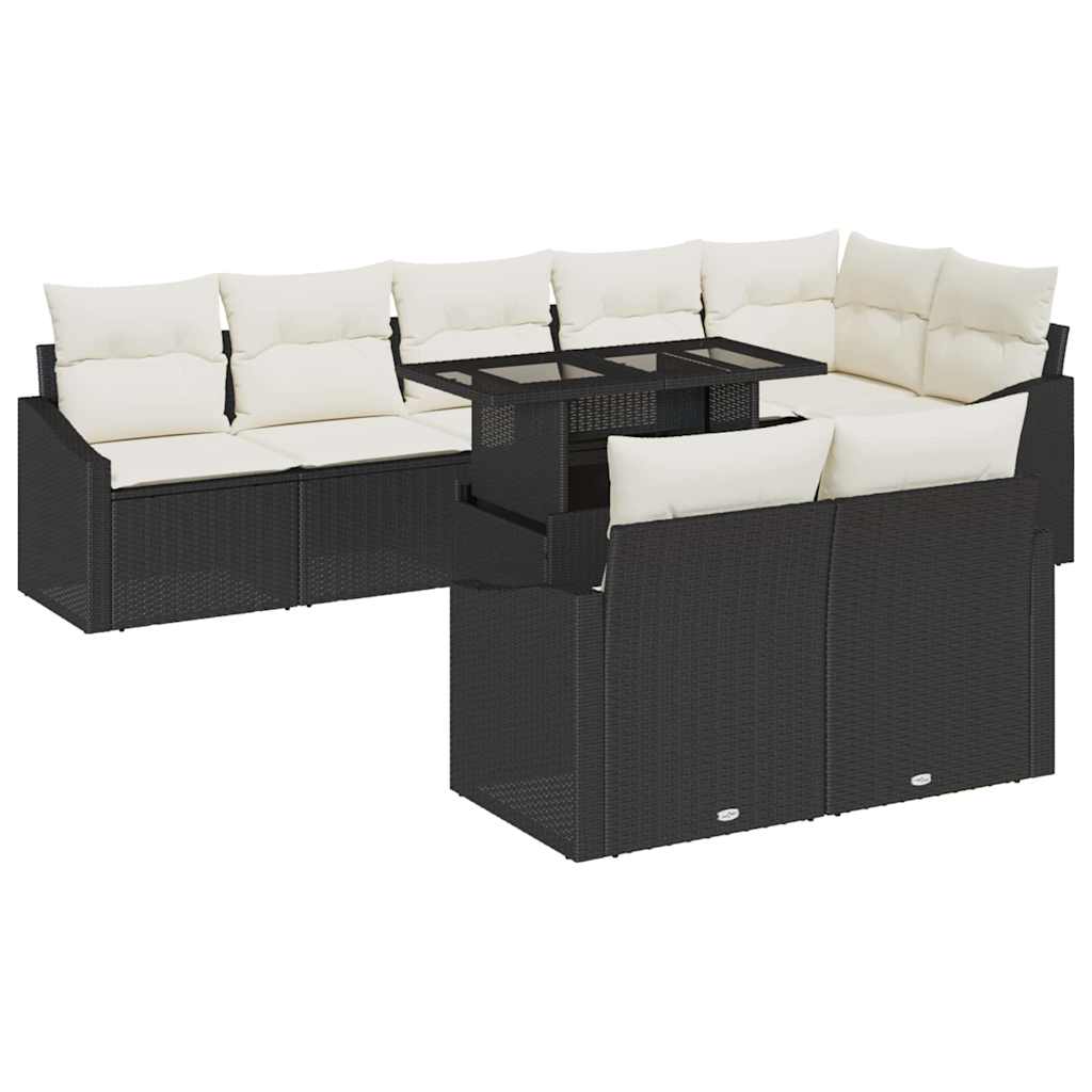 Tuin Sofa Set Met Kussen 9 Pcs Poly Rattan