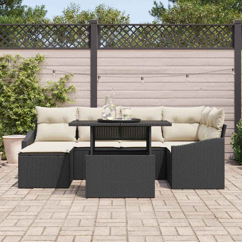 Tuin Sofa Set Met Kussen 7 Pcs
