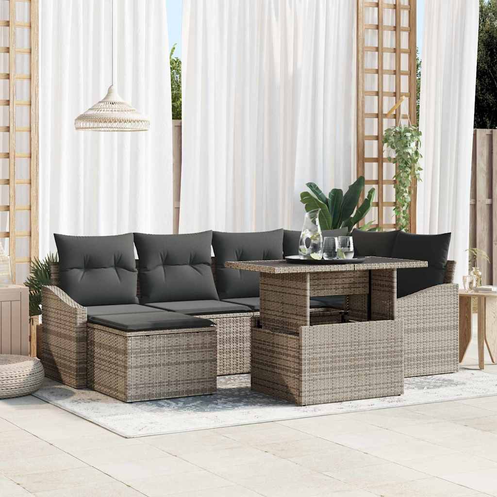 Tuin Sofa Set Met Kussen 7 Pcs
