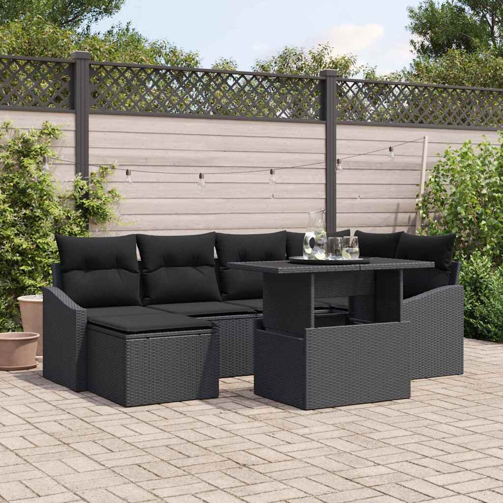 Tuin Sofa Set Met Kussen 7 Pcs