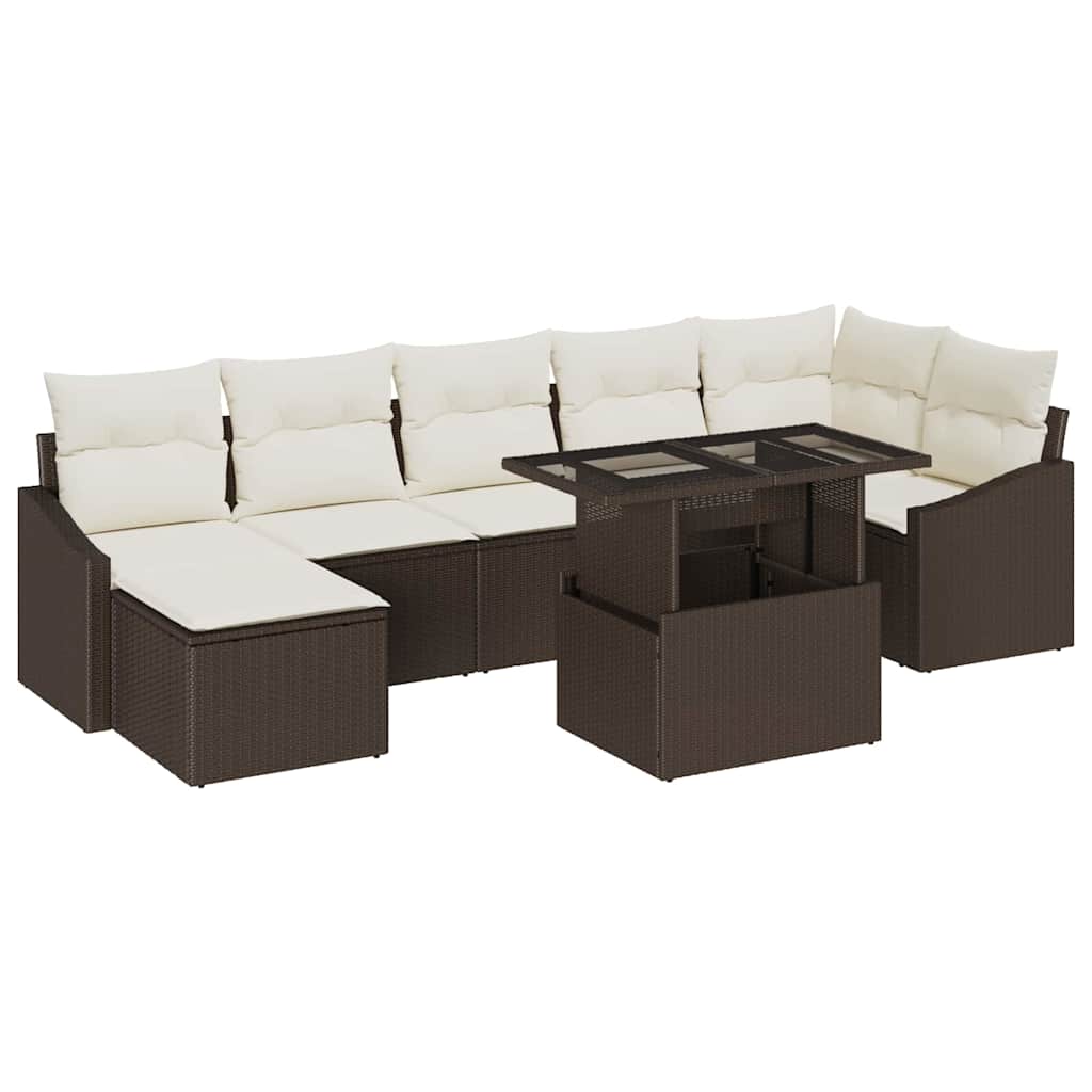 Tuin Sofa Set Met Kussen 8 Pcs Poly Rattan