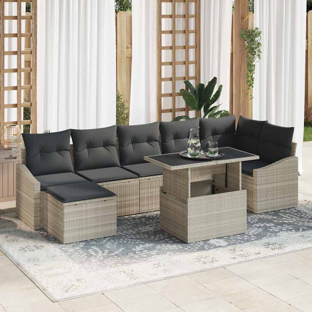 Tuin Sofa Set Met Kussen 8 Pcs Poly Rattan