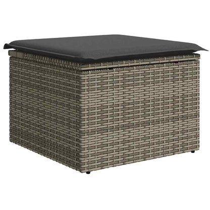 Bankstel Met Kussen Met Opslag 9 Pcs Poly Rattan