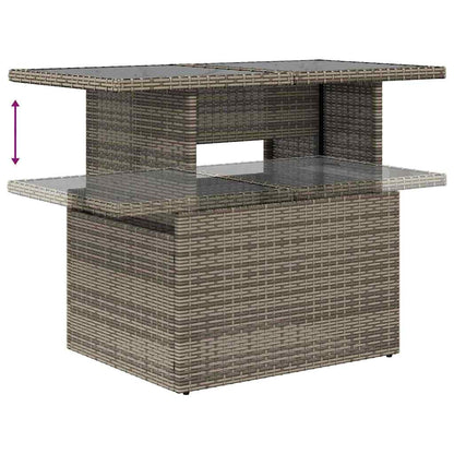 Bankstel Met Kussen Met Opslag 9 Pcs Poly Rattan