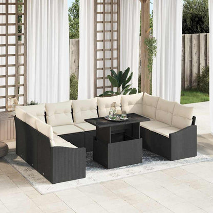 Bankstel Met Kussen 10 Pcs Poly Rattan
