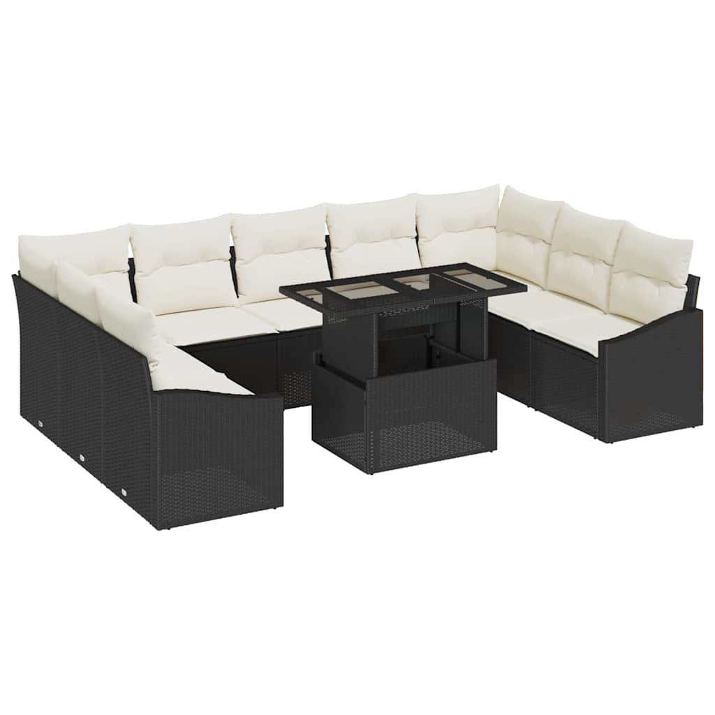 Bankstel Met Kussen 10 Pcs Poly Rattan
