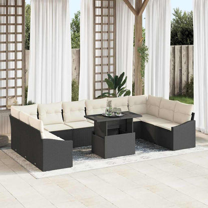 Bankstel Met Kussen 11 Pcs Poly Rattan