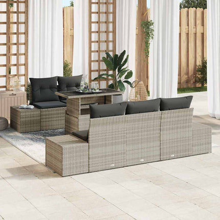 Bankstel Met Kussen 6 Pcs Poly Rattan