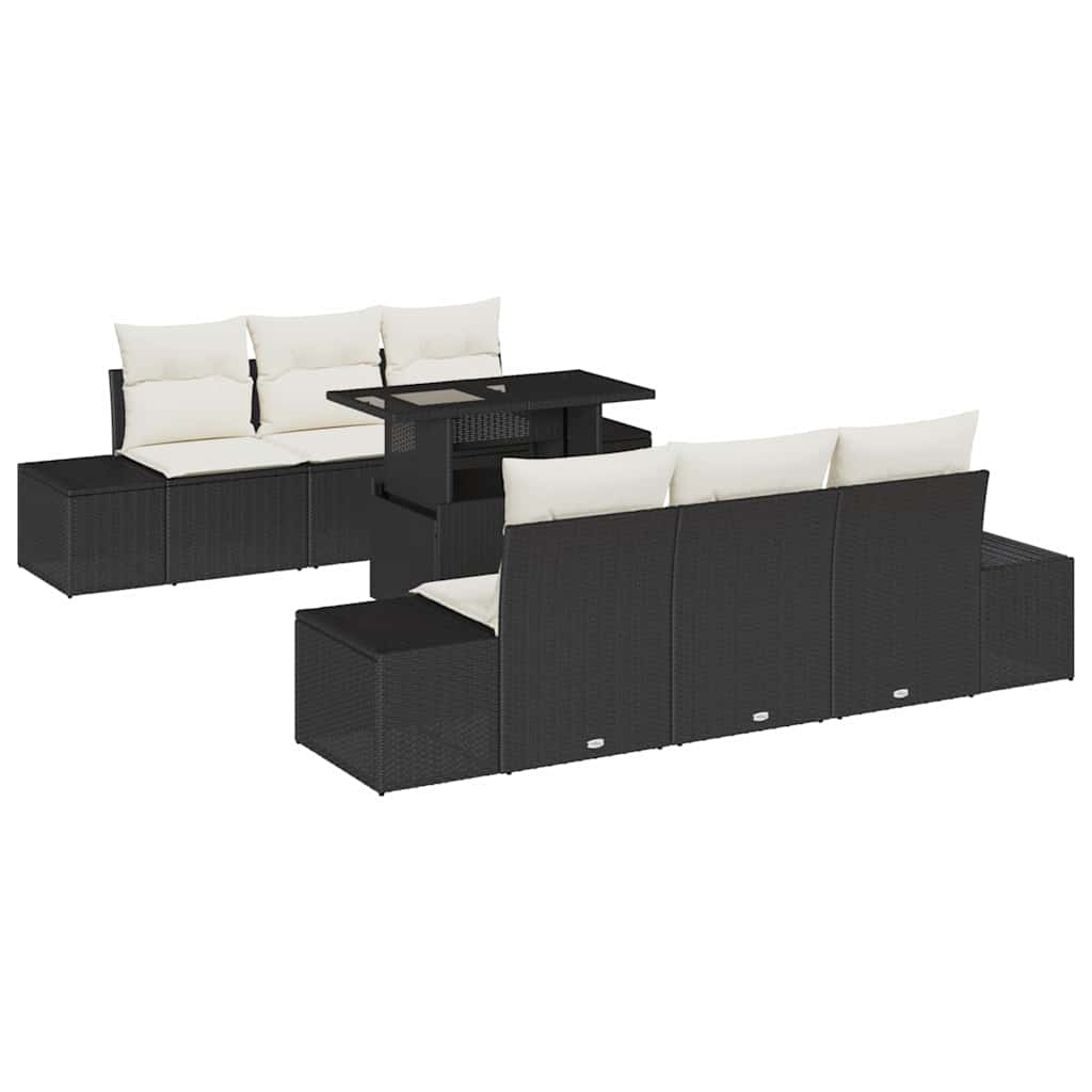 Bankstel Met Kussen 7 Pcs Poly Rattan