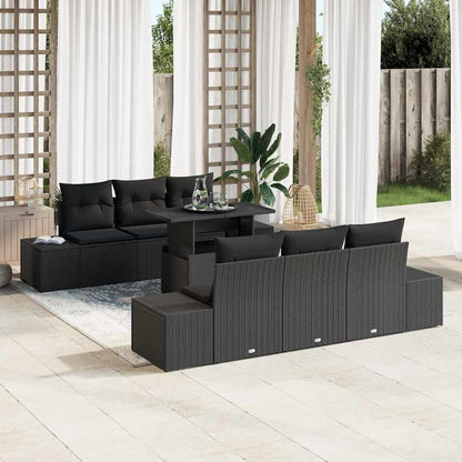 Bankstel Met Kussen 7 Pcs Poly Rattan