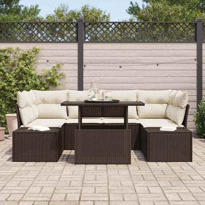 Bankstel Met Kussen 7 Pcs Poly Rattan