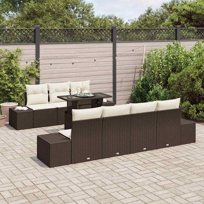 Bankstel Met Kussen 8 Pcs Poly Rattan