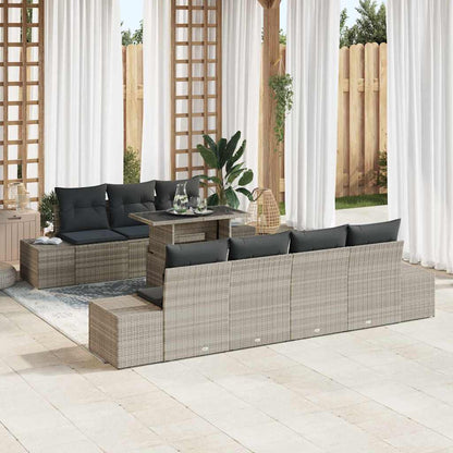 Bankstel Met Kussen 8 Pcs Poly Rattan