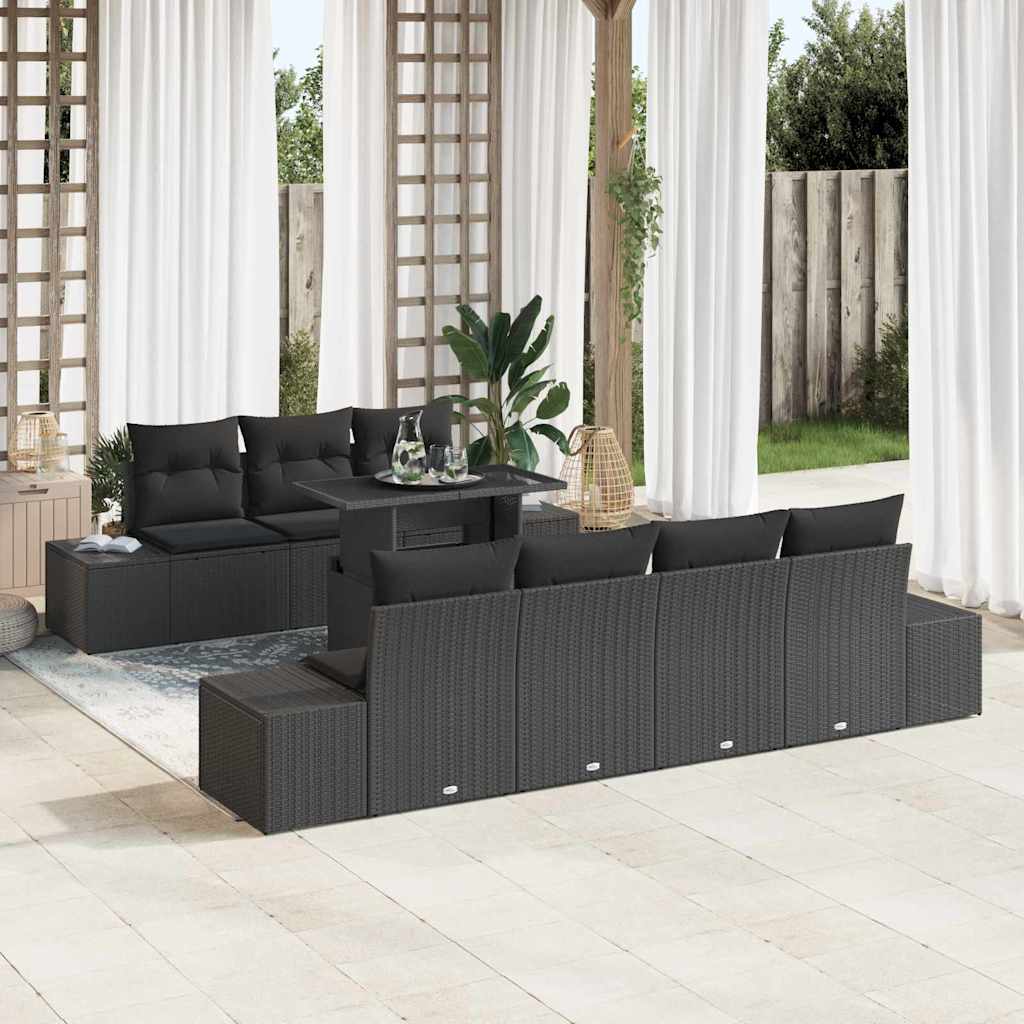 Bankstel Met Kussen 8 Pcs Poly Rattan