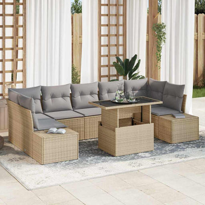 Bankstel Met Kussen 8 Pcs Poly Rattan